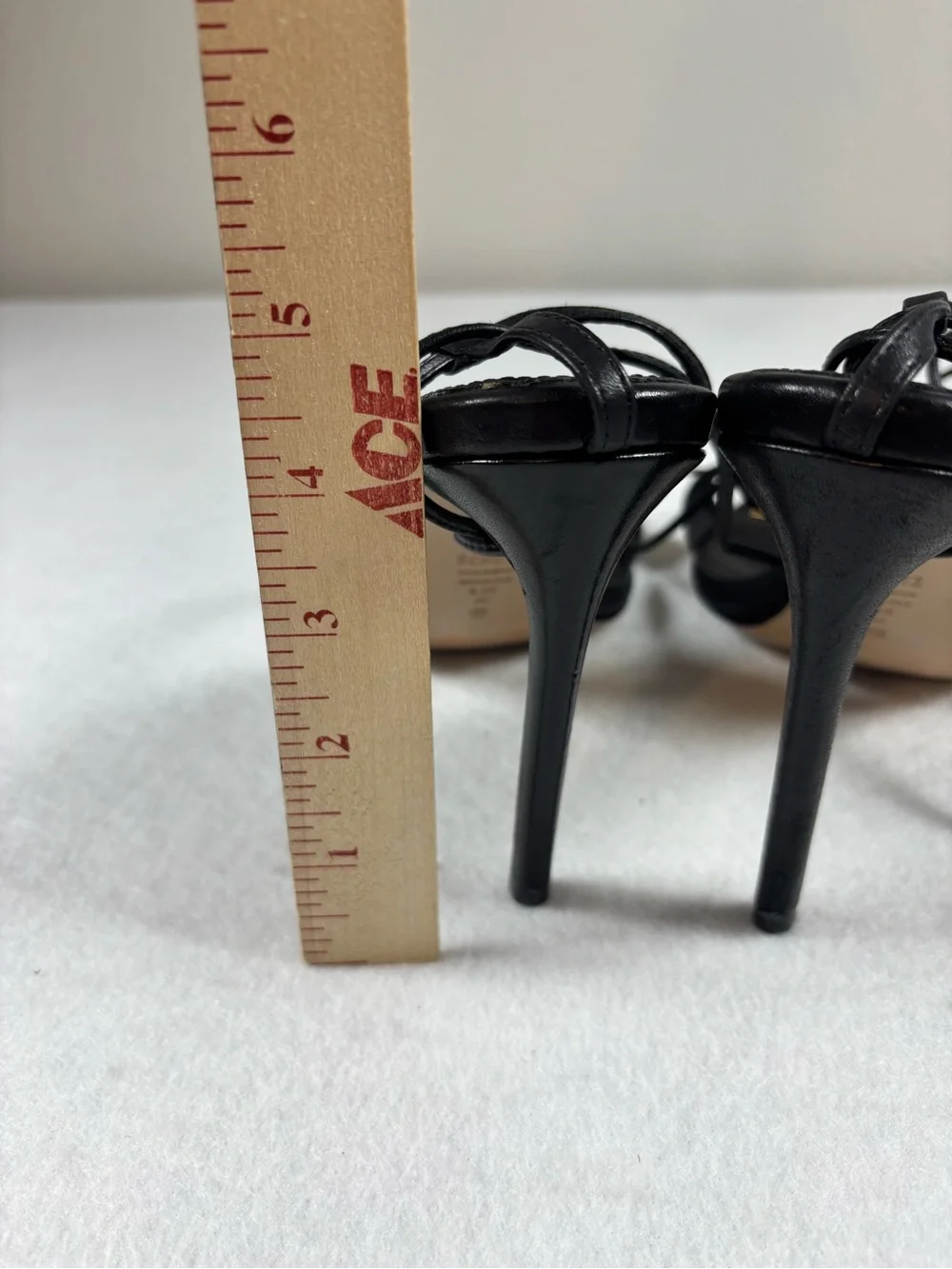 Schutz Black Leather Lace-Up Strappy Stiletto Heels | Size 9.5B | Made in Brazil